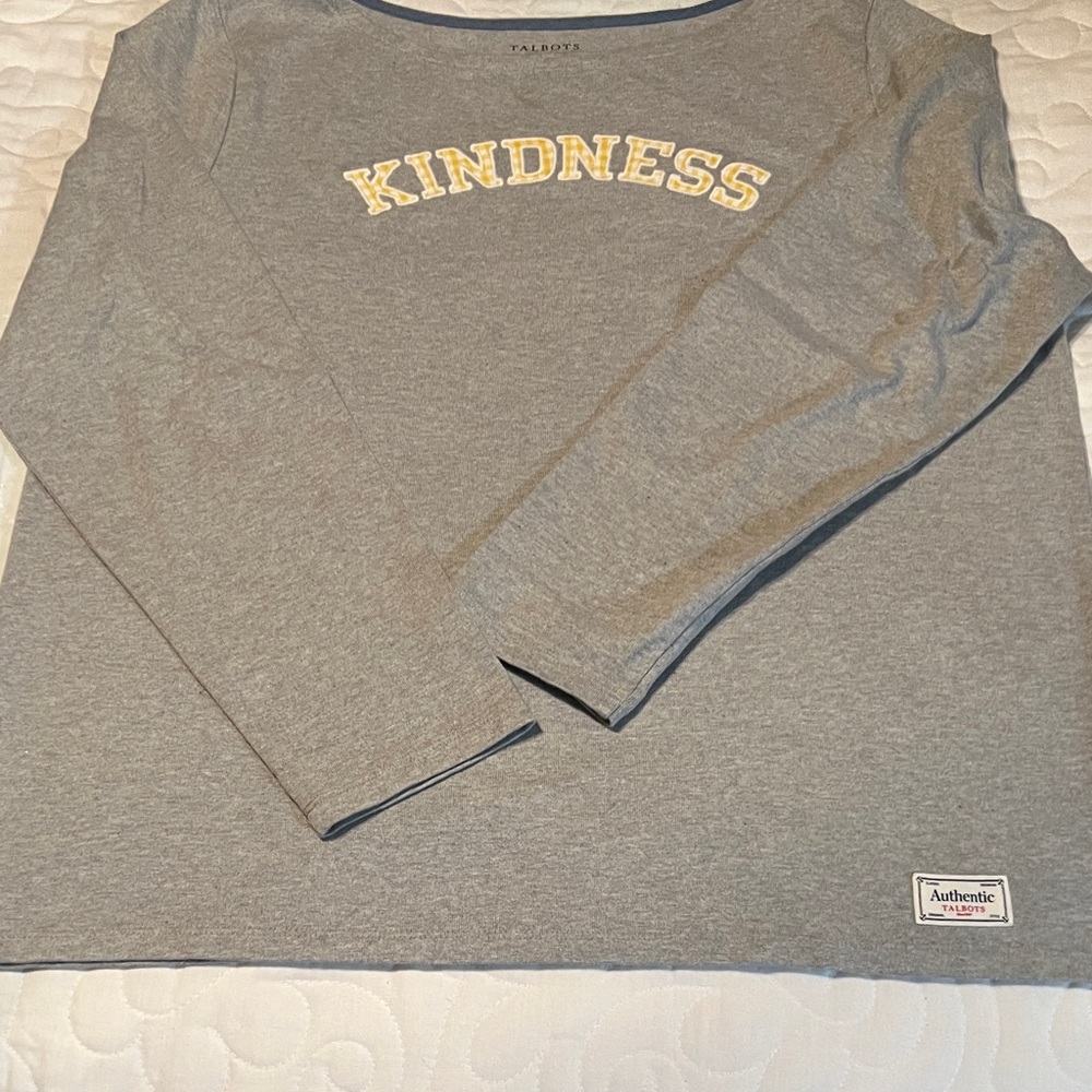 Talbots Gray Cotton Top